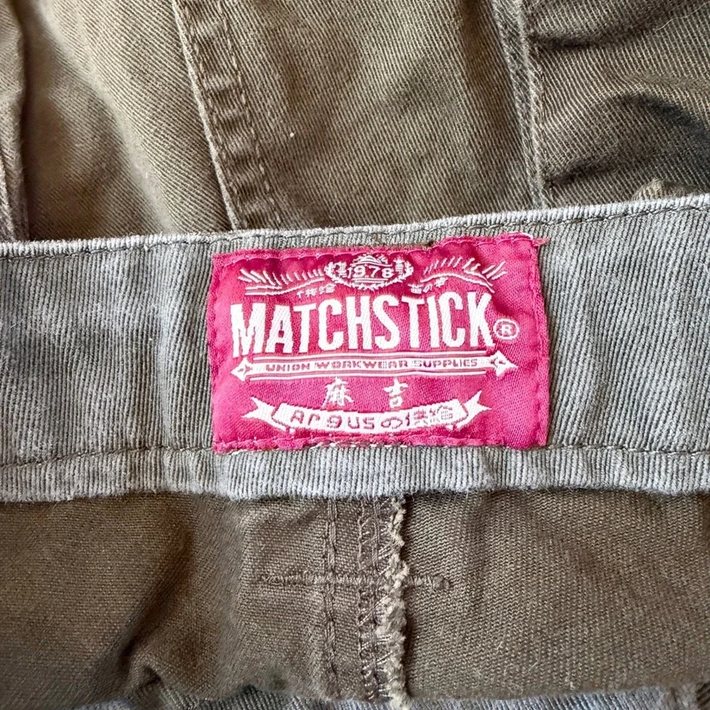 Matchstick Mens‎ Olive Green Multi Pocket Cargo Pants 32x29 Military Tactical